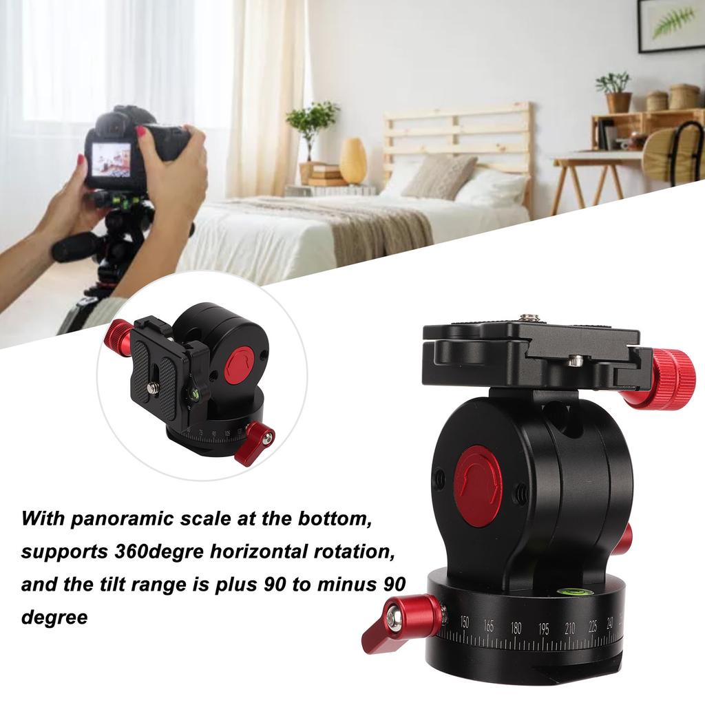 Tripod Ball Head Panoramic Pan Tilt Ballhead with 1/4in Screw Quick Release Plate for Arca for Photographing