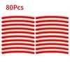 80Pcs Car Wheel Hub Reflective Sticker Night Safe Driving Tire Rim Luminous Decal Stickers Auto Motorcycle Styling Decor Decals