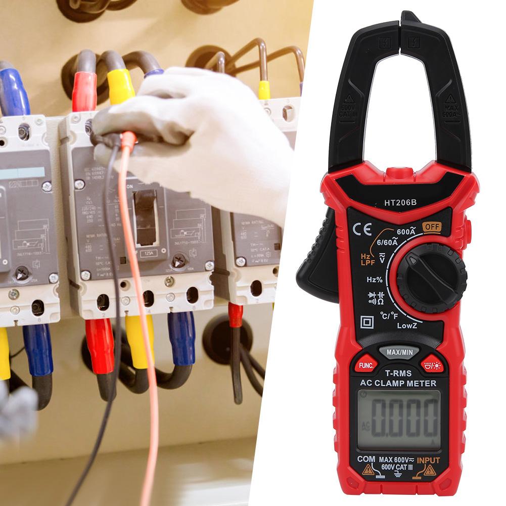 Digital Clamp Multimeter Accurate Voltage Current Tester Electrician Repair Tool ACDCHT206B