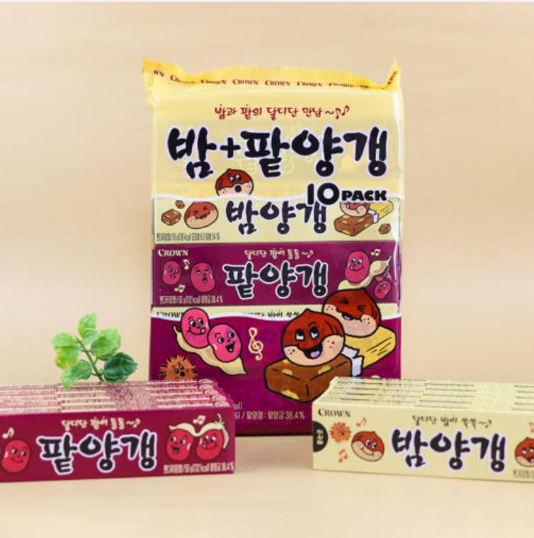 Korean Chestnut & Red Bean Yokan Jelly Set 8pcs (400g)
