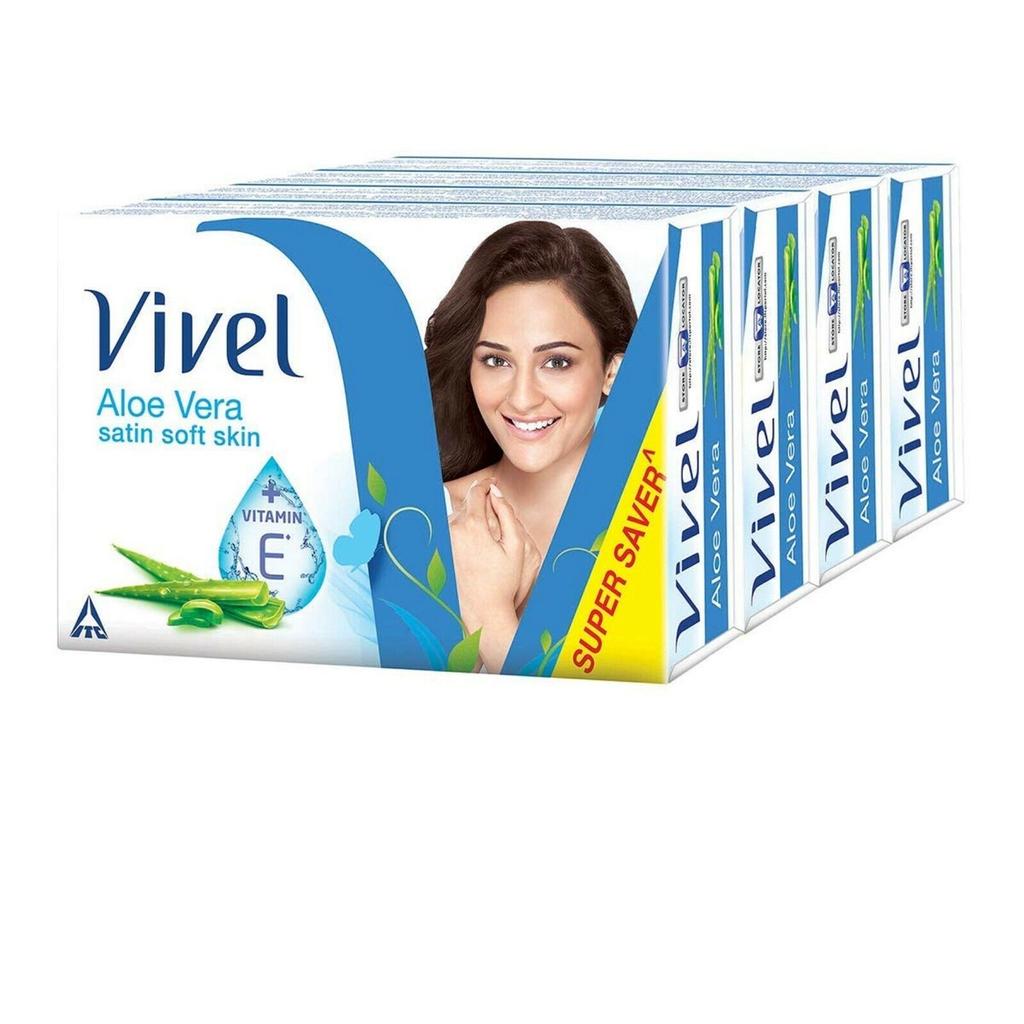 Vivel Aloe Vera & Vitamin E Soap For Soft Supple Skin 100gm Each aW670 ANG3142