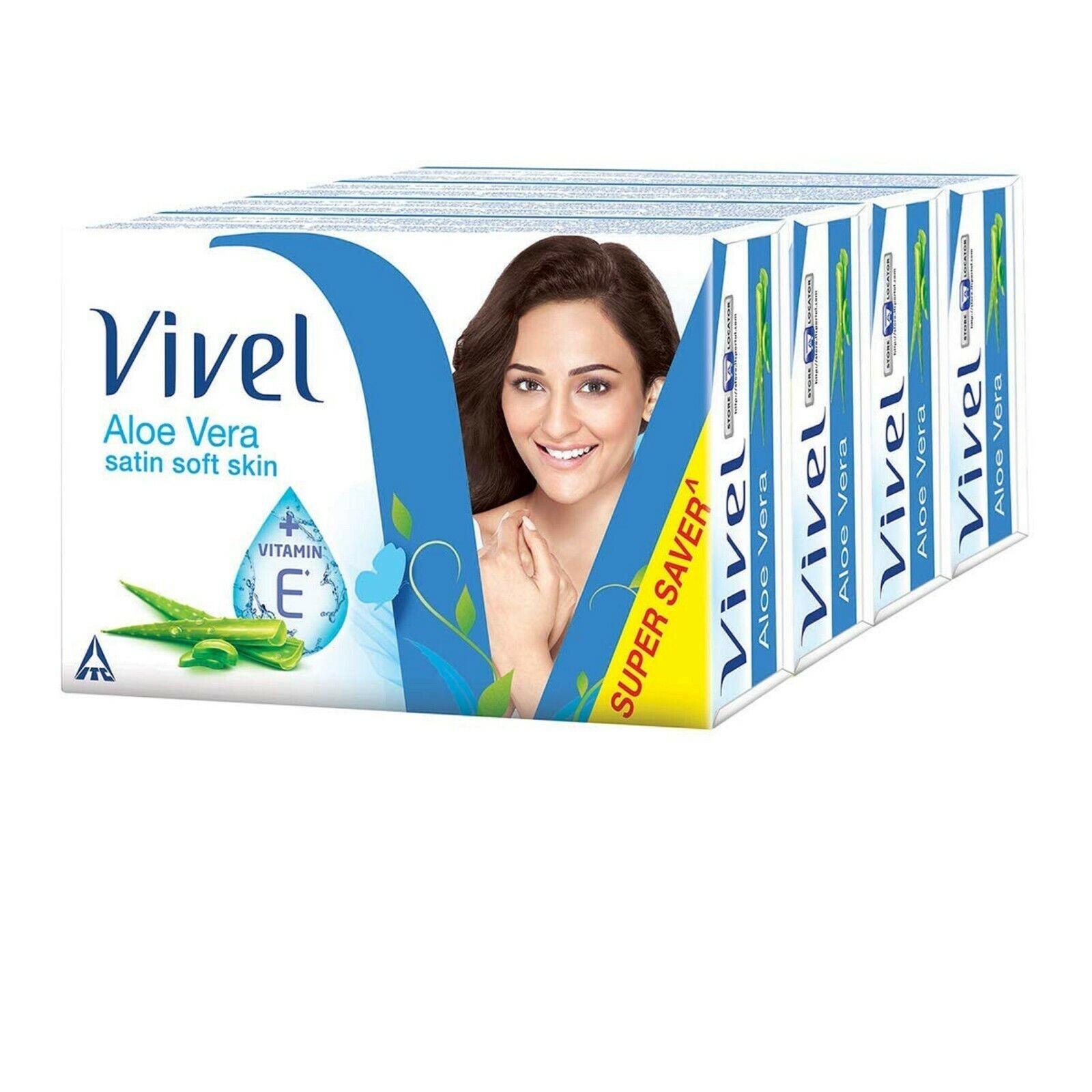 Vivel Aloe Vera & Vitamin E Soap For Soft Supple Skin 100gm Each aW670 ANG3142
