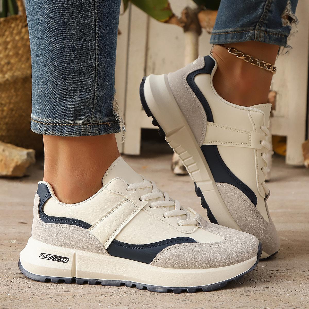 

Wide Toe and Thick Soled Women Shoes Breathable Mesh Shoes Ladies Casual Vulcanized Sneakers for Women Non-slip Casual Shoes 41 синій