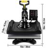 SucceBuy 30*38CM 8 in 1 Combo Upgrade Heat Press Machine 360° Rotation Sublimation Printer Cap Shirt Mug Plate 2D Heat Transfer