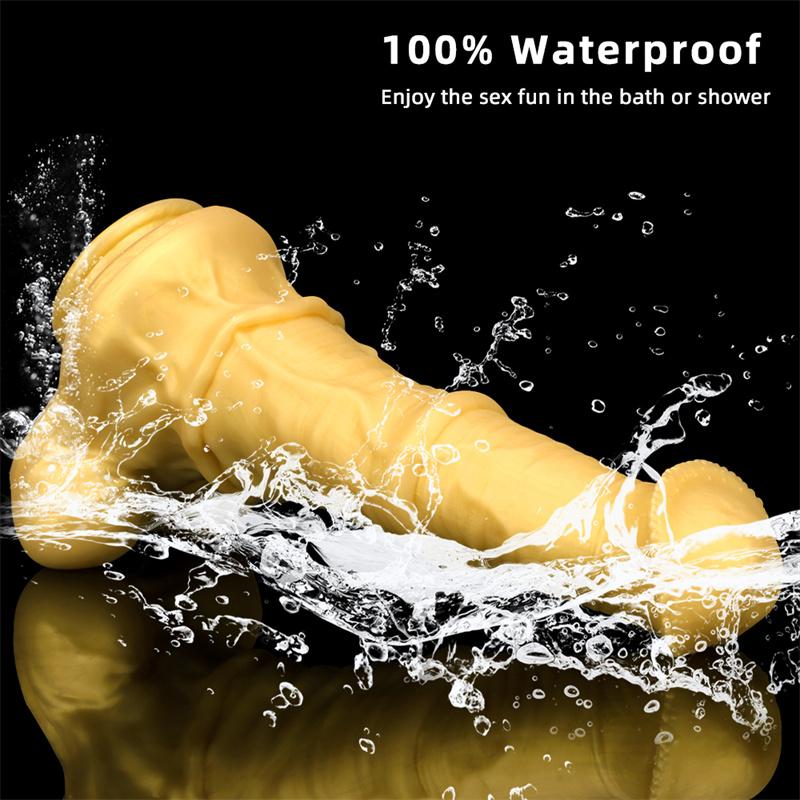 Gold Golden Horse Dildo pro muže a ženy Silikonové měkké nadrozměrné anální kolíky s masturbátorem na anální kolíky