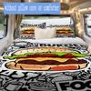 Mixed-Color Comic Burger Pattern Bedding,Quilt Set Quilt Cover Pillowcase Home Birthday Gift (1*duvet cover+2*pillowcase,without core)ZSJT0917363
