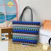 Korean Style Artistic Printed Canvas Tote Bag - Large Capacity Women's Shoulder Handbag
