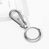 Uhr Schlüsselanhänger Clip Karabiner Uhr Taschenuhr Analog Wasserdicht Klettern Taschenhalter Silber Grün Modisches Accessoire Herrn Damen