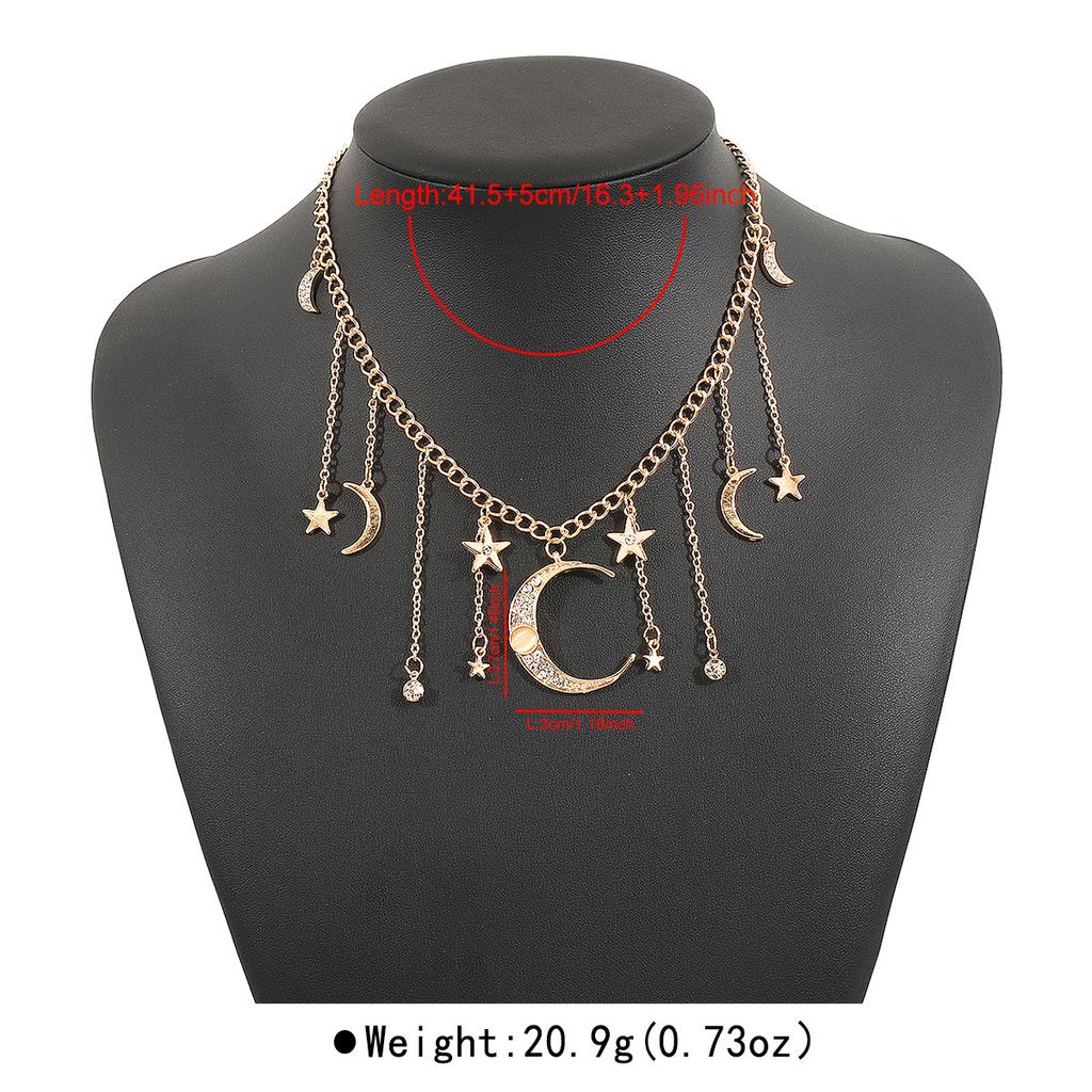 Tooxika Star Moon Pendant Necklace Sexy Bikini Tassel Chain Waist Chain Female