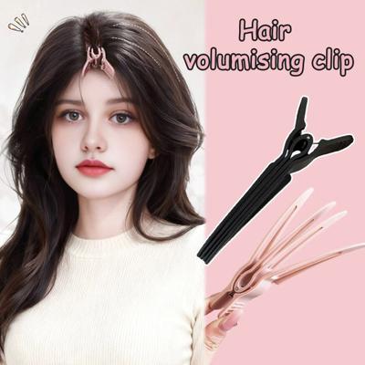 2/4Pcs Bang Clip No Hair Creases Curved Surface Strong Grip Teeth Flat Hair Volume Clip One-Handed