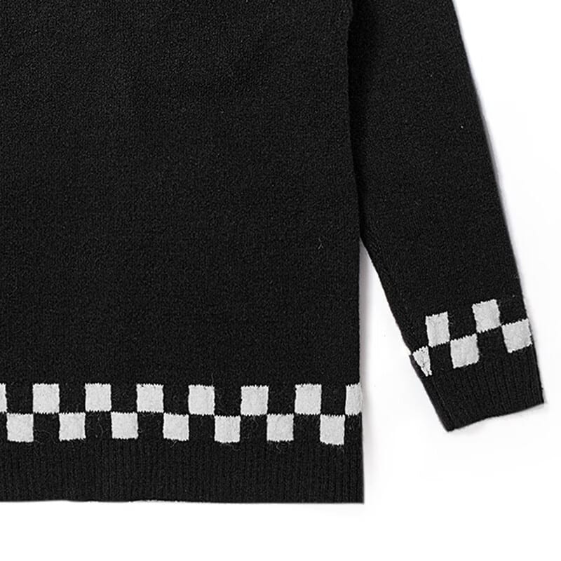 Vans Knitwear Women's Black V Neck Moderate Cardigan VN000FXHBLK