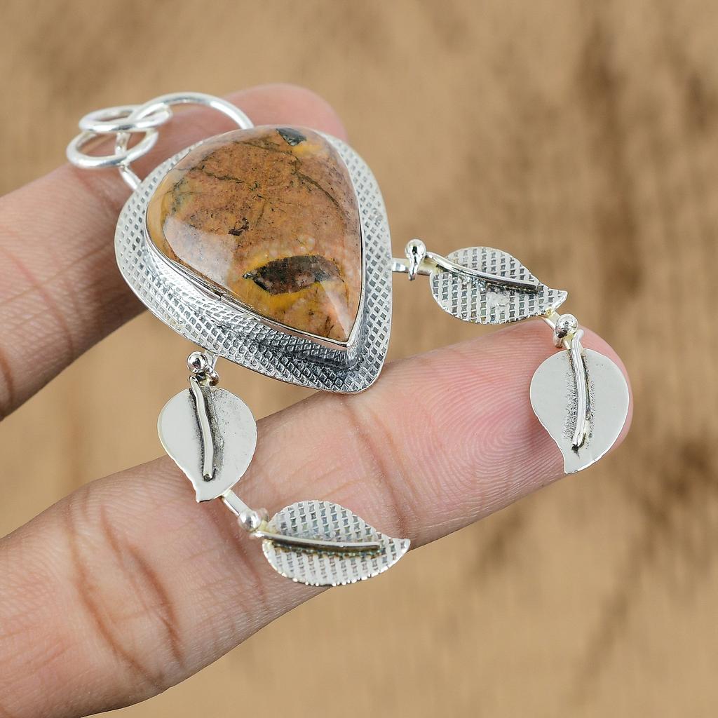 Womens Day Deal Bauxite Stone Anniversary Handmade Pendant 925 Sterling Silver