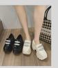 Women's 2025 Spring Thick-soled Slip-on Loafers with Inner Height Boost and Small Platform
