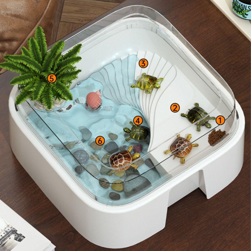 Anti Escape Turtle Aquarium Large Capacity Breeding Box Reptile Habitat  Fish Breeding