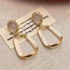 Ancona Red Big Hollow Square Enamel Geometry Drop Earrings Exaggerated Wedding Party Jewelry Accessories Christmas Gift