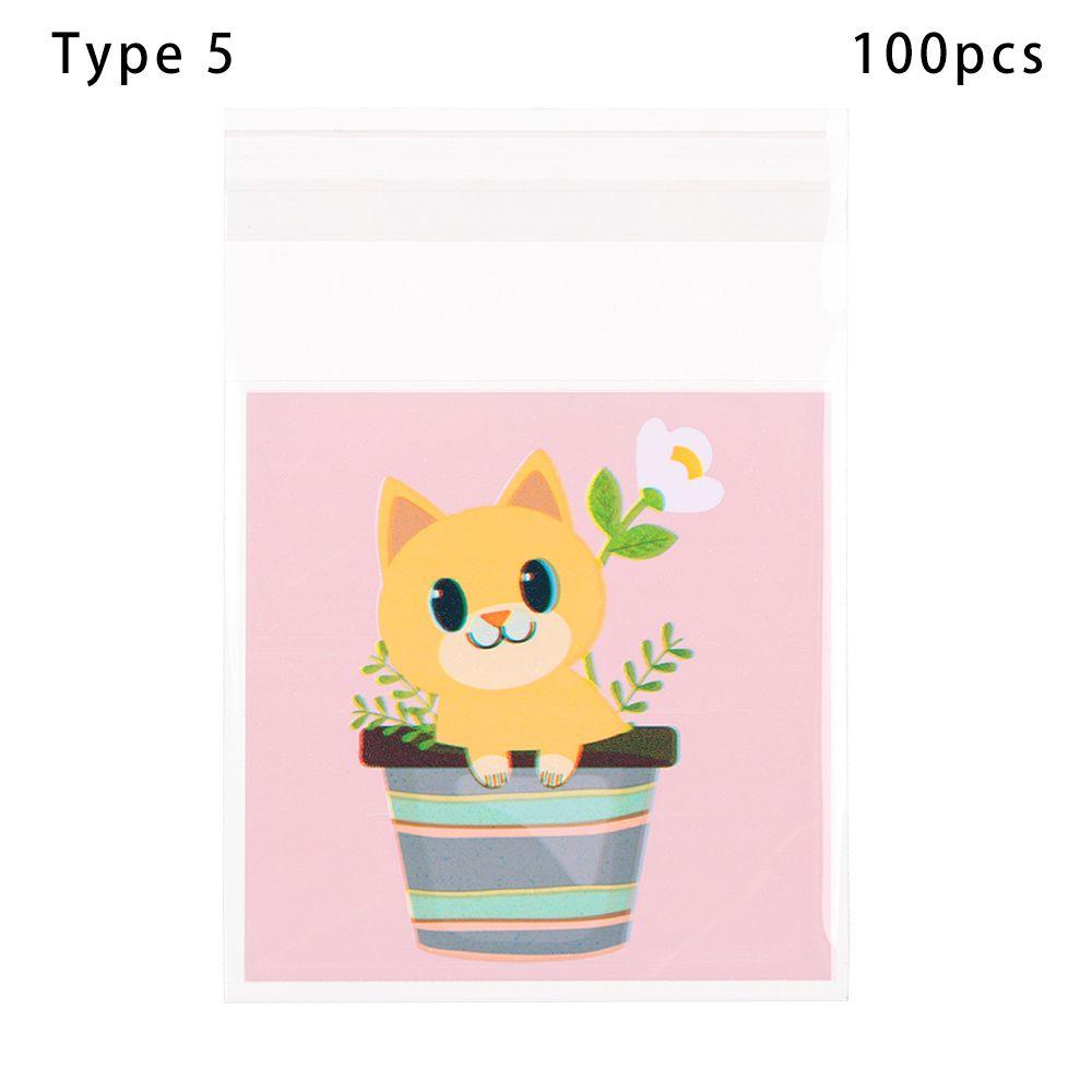 Quality Gift Packages Party Supplies Cute Bow Design Self-Adhesive Candy Bag Plastic Cookie Pocket