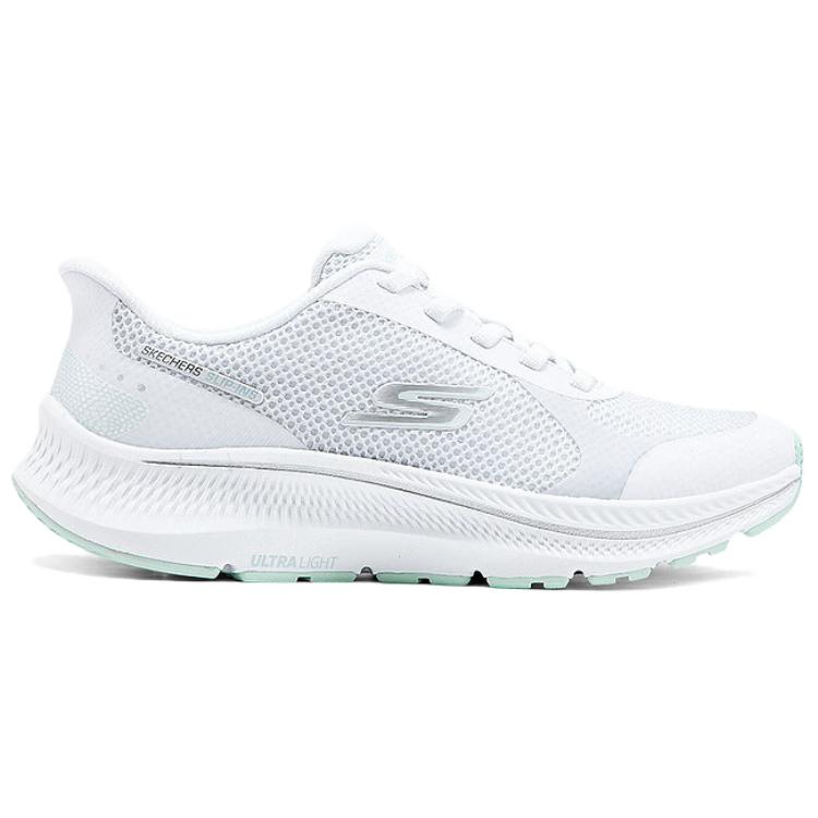 Skechers Go Run Consistent 2.0 Comfortable Lightweight Shock Absorption Support Low Top Casual Shoes Women Sneakers White 128619-WLB