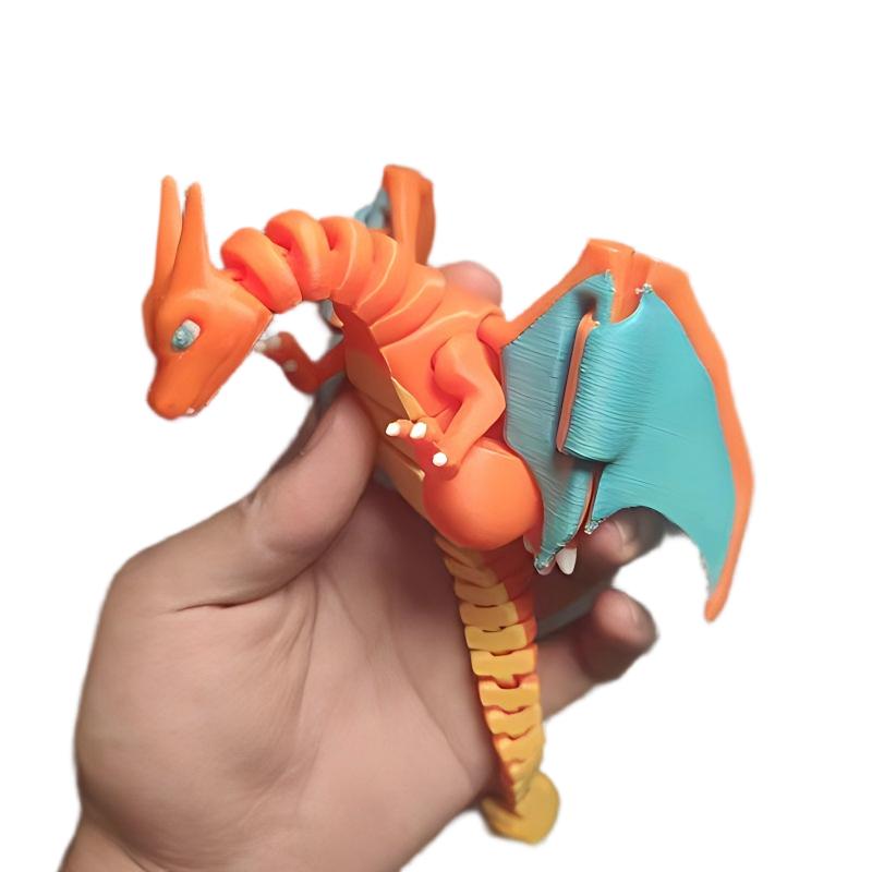 Pokemon 3D Printed Articulated Charizard Action Figure Movable Model Ornament Children's Gift Desktop Decoration Toys