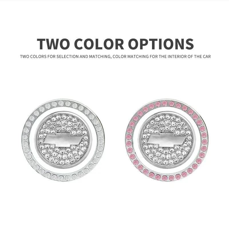 Car One-Click Start Stop Engine Ignition Ring Sticker Crystal Rhinestone Metal Decor For Chevrolet Cruze Aveo Captiva Lacetti