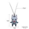 Action Fighting Black No. 8 Monster Necklace Pendant Metal Demon Monster Pendant Cosplay Props Men Women Backpack Jewelry Gift
