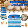 72/96/112/120 Eggs Adjustable Auto Turning Incubation Electronic Digital Incubator Hatcher Chicken Duck or Goose Dual Power 220V