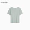 Calvin Klein Jeans Women's CK Logo Ribbed Slim Fit Tee