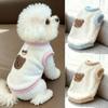 New Soft Dog Sweater Teddy Style Cute Bear Pattern Cat Hoodies with Leash Hook Warmth Design Pet Clothes Cold Weather