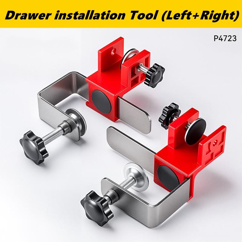 1Pair Adjustable Drawer Fixing Clip High Drawer Panel Quick Installation Clamp Furniture Large Panel Mounting Auxiliary Tool Jig