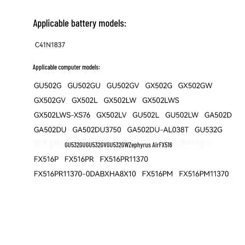llano C41N1837 Laptop Battery for ASUS ROG Zephyrus