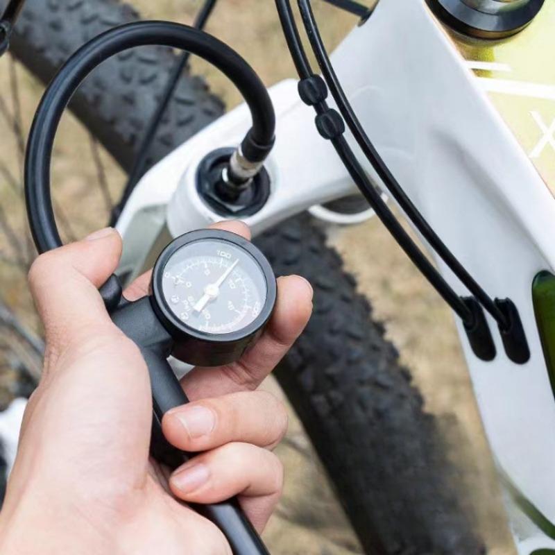 Light Pressure Cylinder Aluminum Alloy Front Fork Pump Rear Shocked Absorber Road Bicycle Inflatable 300PSI Bike Accessories