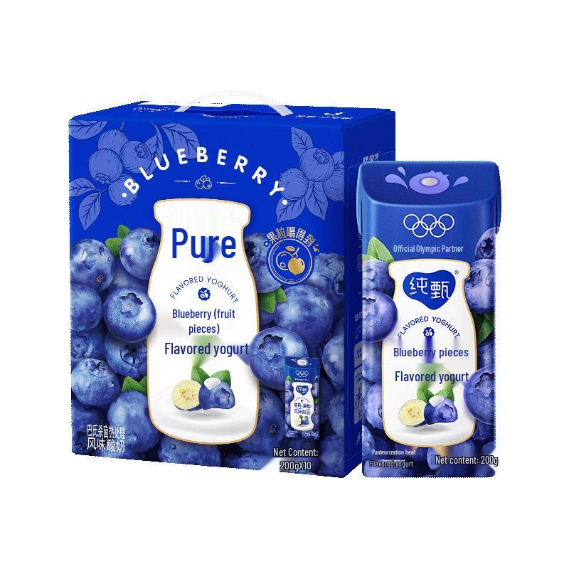 Mengniu Pure Zhen Fruit Yogurt (10 x 200g)