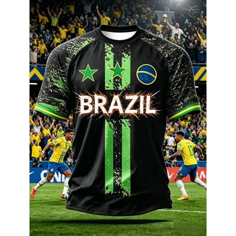 T-shirt Grafica da Uomo Norvegia Moda Sportiva Larga Manica Corta Estate Nuovo Design Stampa 3D Magliette Fitness Magliette da Calcio
