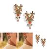 Stylish Christmas Reindeer Earrings Alloy Electroplated Holiday Gift Trendy Jewelry