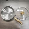 Titanium Alloy Non-Stick Steak Pan for Gas Stove with Straight Edge
