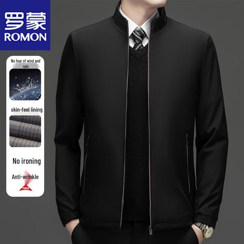 ROMON Men's Spring/Autumn Wrinkle-Resistant Casual Jacket