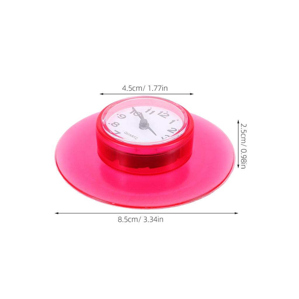 Suction Cup Bathroom Clock Waterproof Fog Resistant Mirror Display Clear Time Reading for Shower Wall Mounted Silent Timer