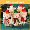 Adorable Plush Christmas Bear Pendant With Colorful Scarves And Hats Perfect For Holiday Decor