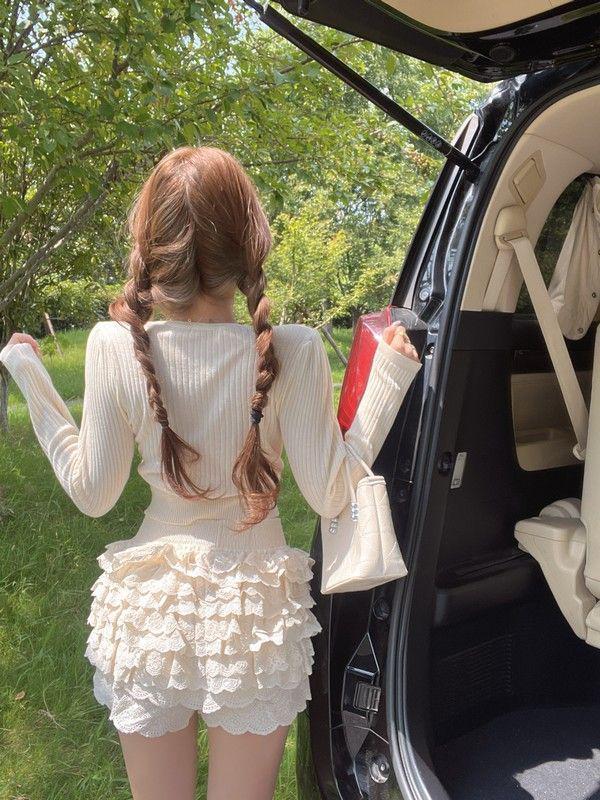 Women's Casual College-Style Bow Knit Cardigan - Small, Round Neck, Autumn/Winter