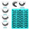 20 Pairs Of Fried False Eyelashes Multi-Layer Dense Cross High Imitation Mink Eyelashes