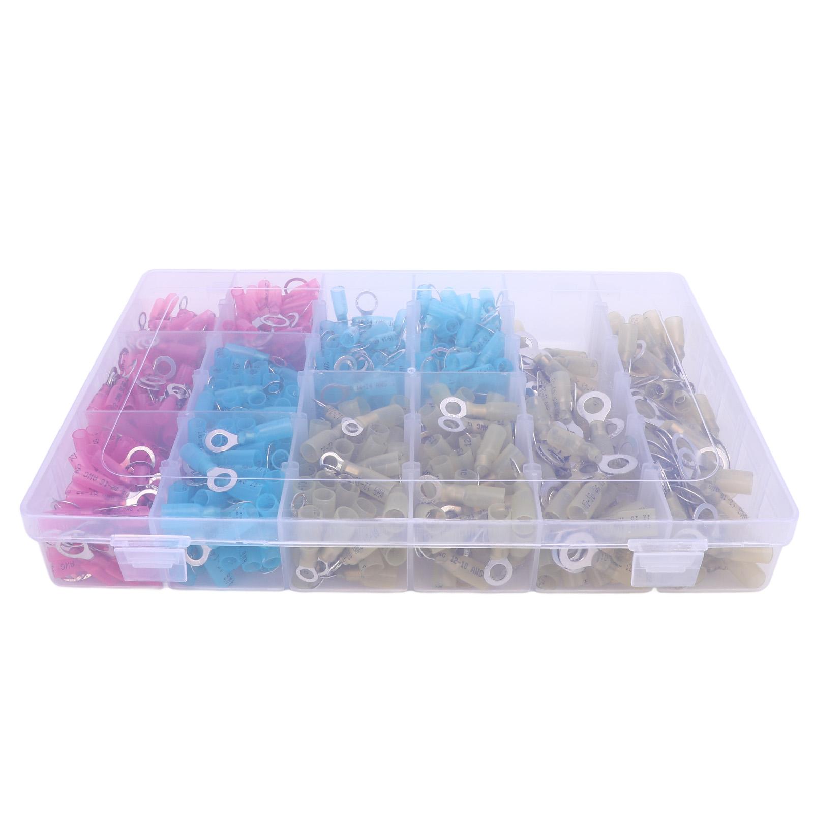 

600pcs Heat Shrink Wire Connectors Waterproofing Electrical Insulated Crimp Ring Terminals