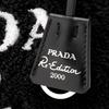 Prada Re-Edition Logo Zip Closure Terry Fabric Underarm Mini Tote Bag Women bags Black 1NE515_2DXO_F0967
