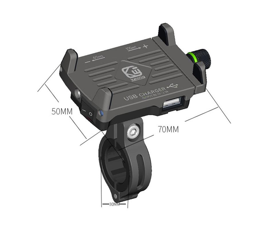 CNC GPS Mount USB Charger BMW GS F800 F700 R1200