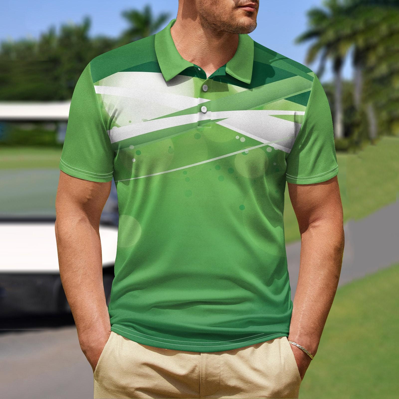 

Летний мужской топ с короткими рукавами для гольфа и микроэластичным покрытием Performance M зелёный