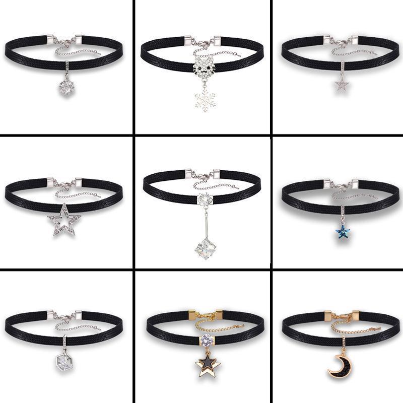 Korean Black Choker Necklace for Women - Fresh Clavicle Chain, Short Neckband Jewelry