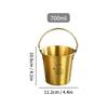 Portable 304 Stainless Steel Ice Bucket With Handle Beer Champagne Cooler Bucket Party Utensils French Fry Snack Bucket
