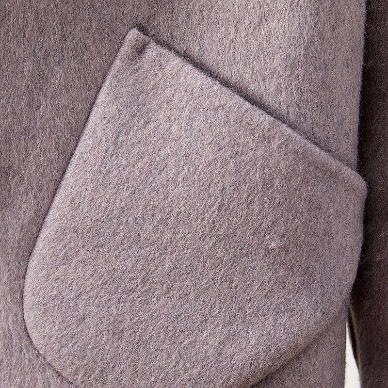 Women's Elegant Merino Wool Double-Faced Short Coat