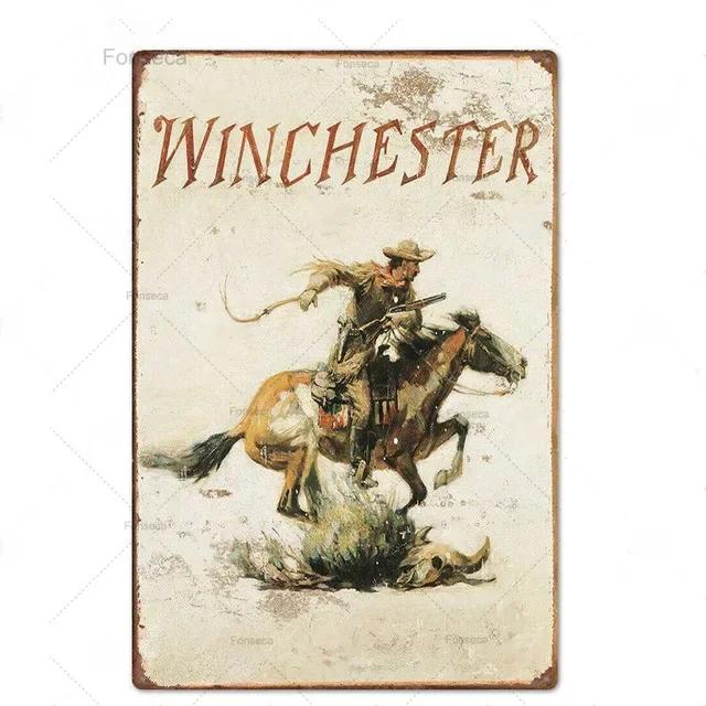 Hunting Tin Sign Plaque Metal Vintage Retro Metal Sign Wall Decor for Man Cave Gun Shop Decorative Metal Plate Hunter Gift