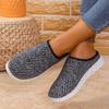 Mode Damen Frühling Herbst Neue Mode Runde Zehe Baotou Slipper Flache Sohle Leichte Damen Hausschuhe Lässige Baumwolle Indoor Halbe Pantoletten