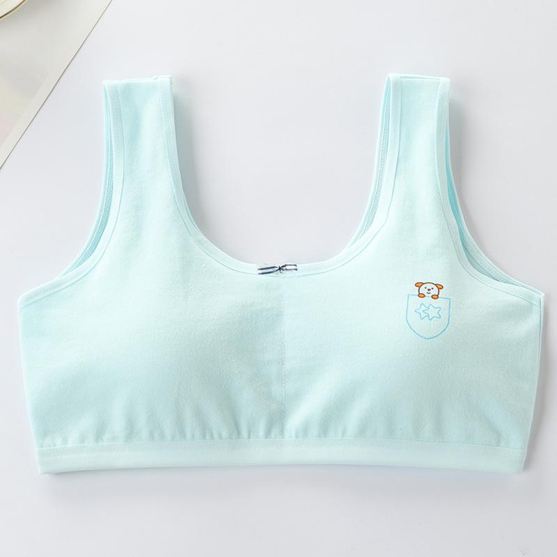 Pure Cotton Training Bra for Girls: Ages 8-16, Anti-Show Design, Ideal for Elementary to Junior High Students