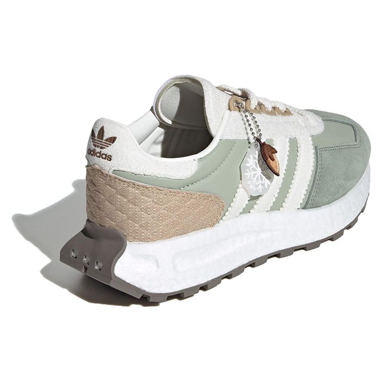 Adidas Originals Retropy E5 Tela Ante Cómodas Versátiles Zapatillas Lifestyle de Caña Baja Zapatillas de Mujer Verde Blanco IF3885